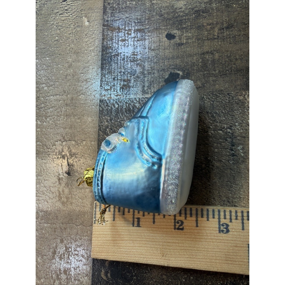 2001 Brass Key Collection Baby's 1st Ornament Hand-Crafted Blown Glass Blue Vtg - Picture 15 of 15